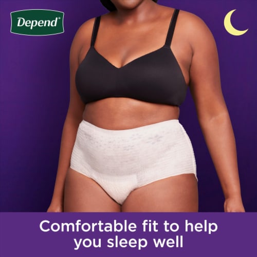 Depend Night Defense Adult Incontinence Disposable Overnight Size XL Blush  Underwear For Women, 12 ct - Smith's Food and Drug