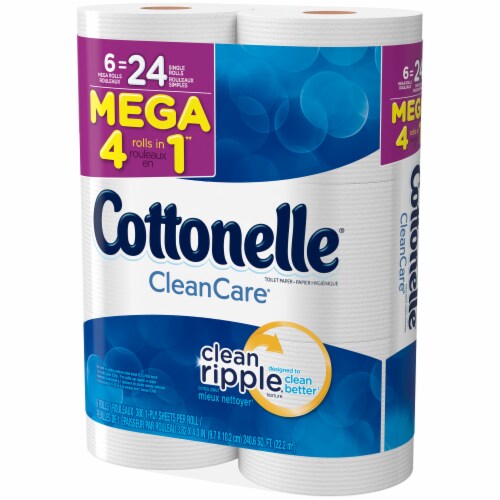 Cottonelle Clean Care Mega Roll Bath Tissue Perspective: right