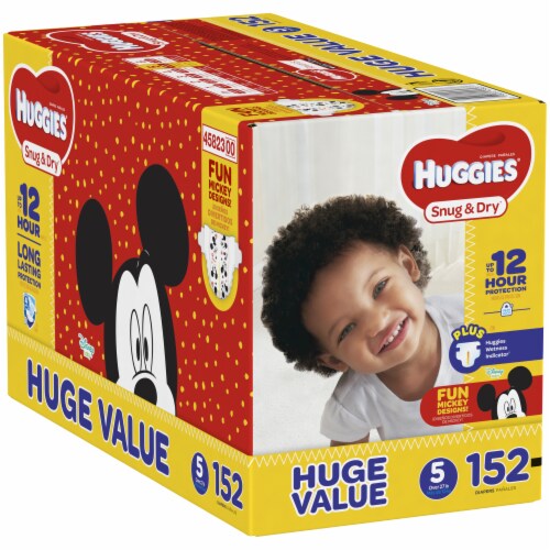 Huggies snug and clearance dry size 5