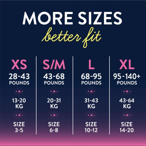 Goodnites Girls' Bedwetting Underwear XS (28-43 lbs) Perspective: right
