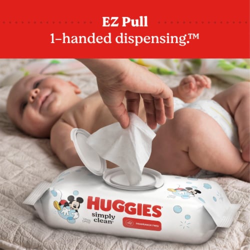 Huggies Simply Clean Unscented Baby Wipes Perspective: right