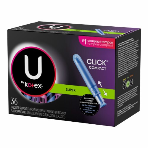 U by Kotex Click Compact Super Absorbency Unscented Tampons Perspective: right