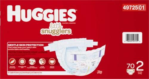 Huggies Little Snugglers Baby Diapers, Size 2 (12-18 lbs) Perspective: right