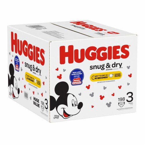 Huggies Snug & Dry Baby Diapers, Size 3 (16-28 lbs) Perspective: right