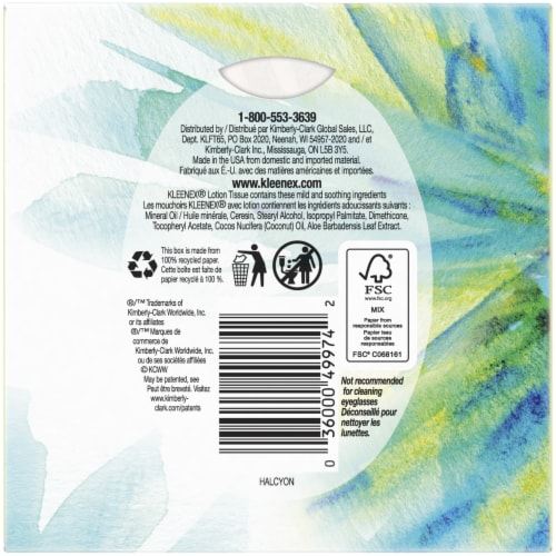Kleenex® Soothing Lotion with Aloe & Vitamin E Facial Tissues Perspective: right