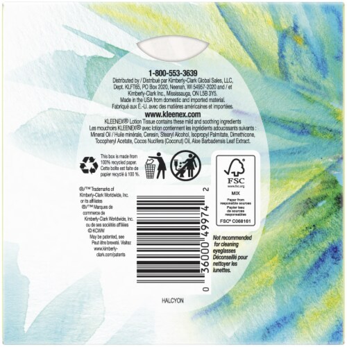 Kleenex® Soothing Lotion with Aloe & Vitamin E Facial Tissues Perspective: right