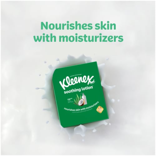 Kleenex® Soothing Lotion™ Facial Tissues Flat Box Perspective: right