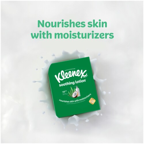Kleenex® Soothing Lotion™ Facial Tissues Flat Box Perspective: right