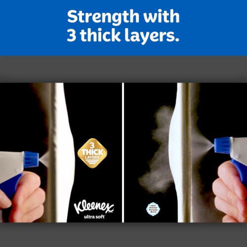 Kleenex Ultra Soft Facial Tissue 3-Ply 110 Tissues/Box 3 Boxes/Pack (50239) Perspective: right