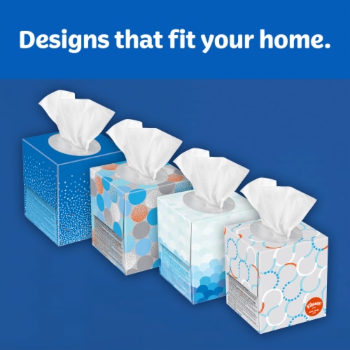 Kleenex Anti-Viral Facial Tissues Cube Boxes Perspective: right