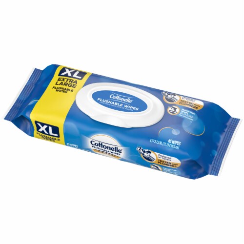 Cottonelle® Extra Large Flushable Wipes Perspective: right