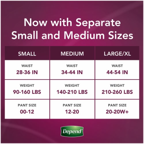 Depend Disposable Underwear Female Small, Maximum, 16 Ct, Small