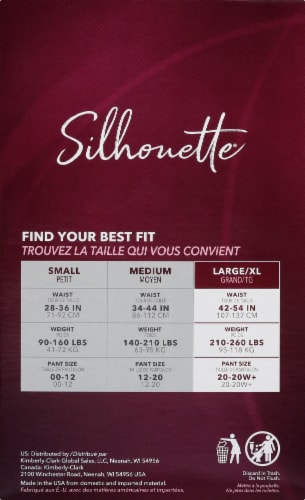 Depend Silhouette L/XL Maximum Absorbency Incontinence Underwear for Women Perspective: right