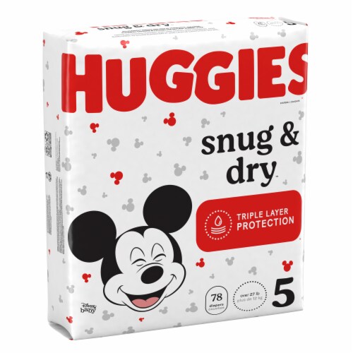 Huggies Snug & Dry Diapers, Size 1 (8-14 lb), Disney Baby, Diapers &  Training Pants