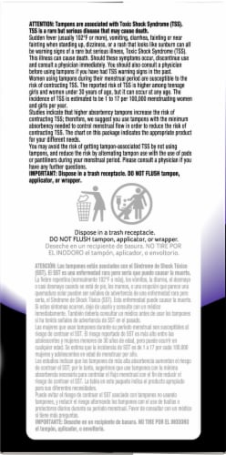 U By Kotex Security Super Unscented Tampons Perspective: right