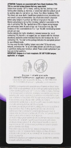 U By Kotex Security Super Plus Unscented Tampons Perspective: right
