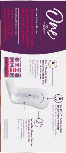 One by Poise 2-in-1 Extra Coverage Long Length Daily Liners Perspective: right