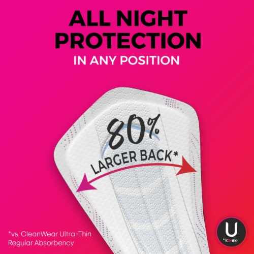 U by Kotex® AllNighter® Ultra Thin Extra Heavy Overnight Pads with Wings,  10 ct - Pick 'n Save