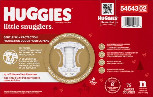 Huggies Little Snugglers Baby Diapers, Newborn (<10 lbs) Perspective: right