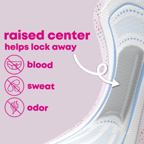 U by Kotex Balance Ultra Thin Pads with Wings Heavy Absorbency Perspective: right