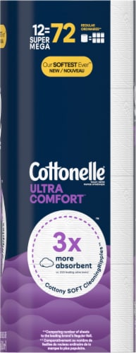 Cottonelle® Ultraclean Mega Roll Bath Tissue Perspective: right