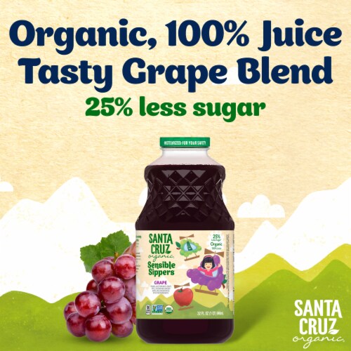 Santa Cruz Organic Sensible Sippers 100% Grape Juice for Kids Perspective: right