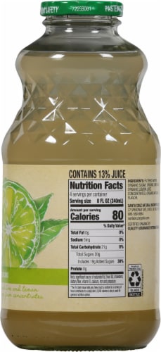 Santa Cruz Organic Limeade Juice Beverage Perspective: right