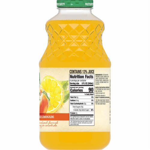 Santa Cruz Organic Peach Lemonade Perspective: right