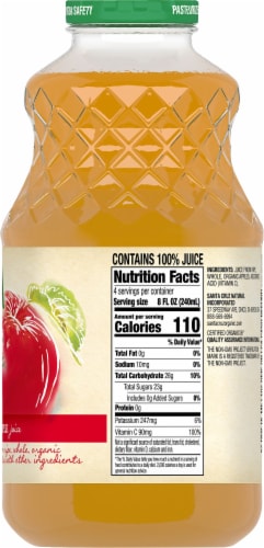 Santa Cruz Organic Apple Juice Perspective: right
