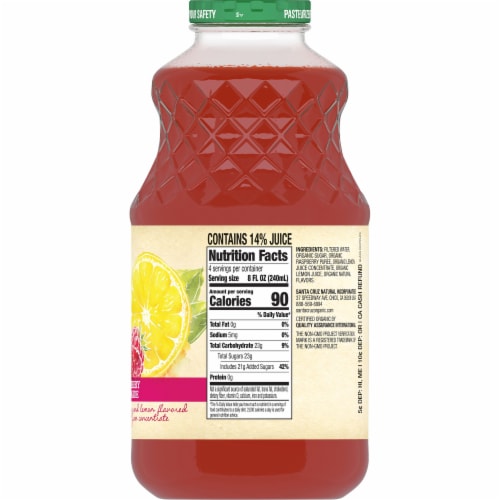 Santa Cruz Organic Raspberry Lemonade Perspective: right