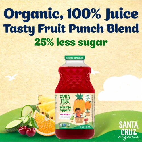Santa Cruz Organic Sensible Sippers 100% Fruit Punch Juice for Kids Perspective: right