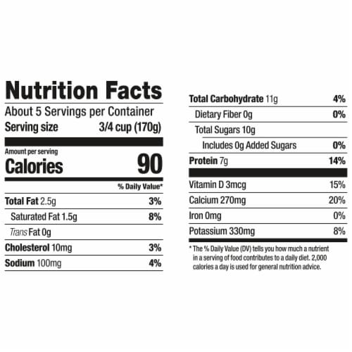 Dannon Low Fat Non-Gmo Project Verified Plain Yogurt Tub Perspective: right