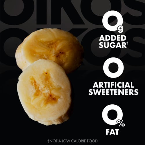 Oikos® Triple Banana Crème Nonfat Greek Yogurt Perspective: right