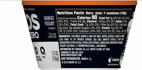 Oikos® Triple Zero Salted Caramel Blended Nonfat Greek Yogurt Perspective: right