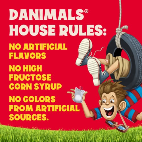 Danimals Cotton Candy Kids Low Fat Yogurt Pouches Perspective: right