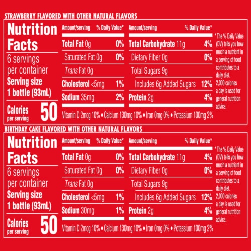 Danimals Strawberry Explosion & Birthday Cake Variety Pack Smoothies Bottle Perspective: right