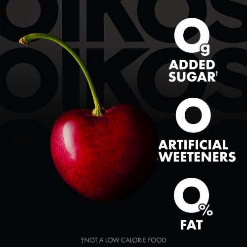 Oikos® Triple Zero Cherry Blended Greek Yogurt Perspective: right