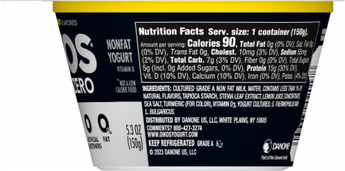 Oikos® Triple Zero Lemon Tart Greek Yogurt Cup Perspective: right