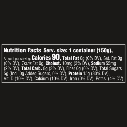 Oikos® Triple Zero Blueberry Blended Nonfat Greek Yogurt Cup Perspective: right