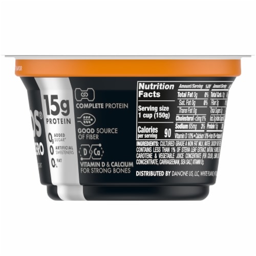 Oikos® Triple Zero Mango Blended Greek Nonfat Yogurt Perspective: right