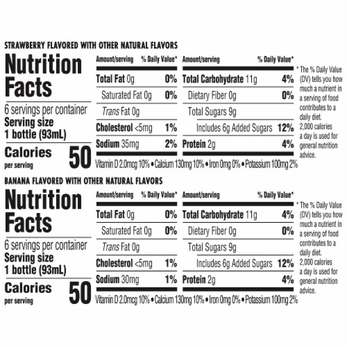 Danimals Strawberry Explosion & Banana Split Variety Pack Smoothies Bottle Perspective: right