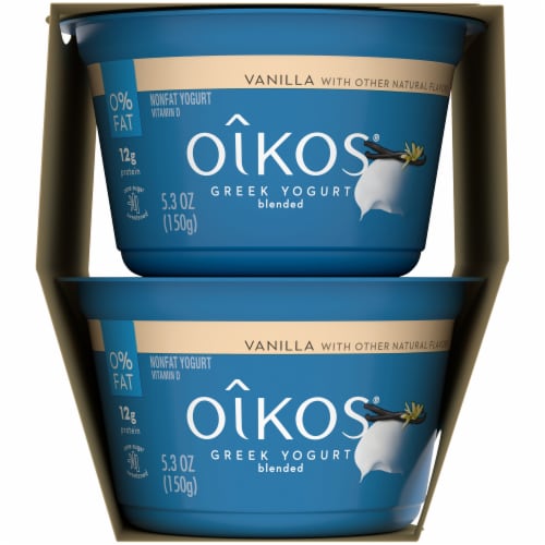 Oikos® Blended Very Vanilla Nonfat Greek Yogurt Perspective: right