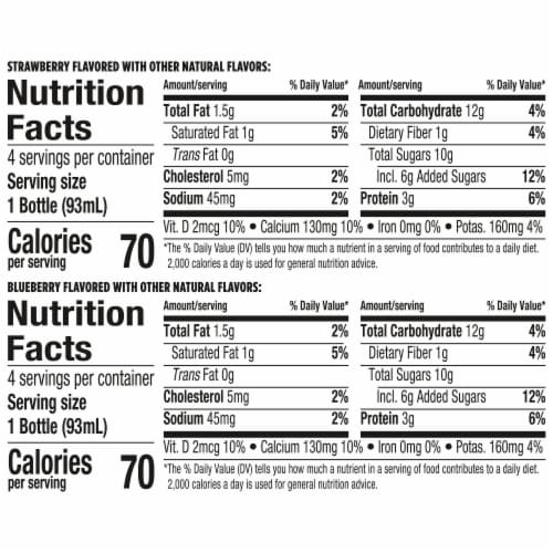 Activia Probiotic Dailies Strawberry & Blueberry Yogurt Drink Variety Pack Bottle Perspective: right