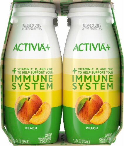 Activa® Plus Peach Yogurt Drink Perspective: right