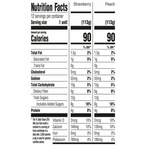 Activa® Probiotic Peach & Strawberry Variety Pack Yogurt Cups Perspective: right