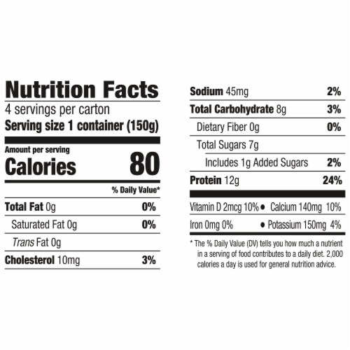 Dannon Light + Fit Strawberry Banana Flavored Greek Fat Free Yogurt Cups Perspective: right