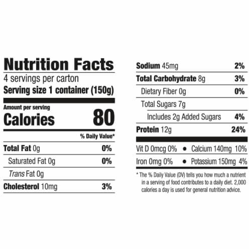 Dannon Light + Fit Peach Flavored Greek Fat Free Yogurt Cups Perspective: right