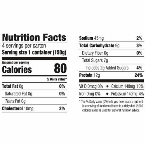 Dannon Light + Fit Toasted Coconut Vanilla Greek Fat Free Yogurt Cups Perspective: right