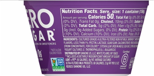 Light + Fit Zero Sugar Peach Ultra-Filtered Nonfat Yogurt Cup Perspective: right