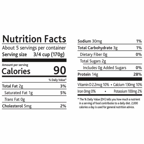 Too Good & Co. Plain Low Fat Lower Sugar Gluten Free Greek Yogurt Tub Perspective: right